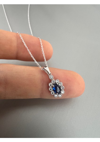 Zarif Safir Gümüş Kolye-Şıklığın Simgesi-Zirkon Taşlı modelleri