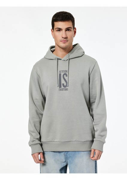 Regular Fit Uzun Kollu Baskılı Kapşonlu Sweatshirt modelleri