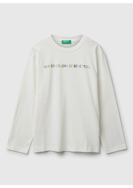 Baskılı Ekru Erkek Çocuk T-Shirt 3I1XC10Q3