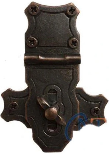 Dekoratif Anahtarlı Sandık Askısı - 40X55MM, Oksit, 100 Adet