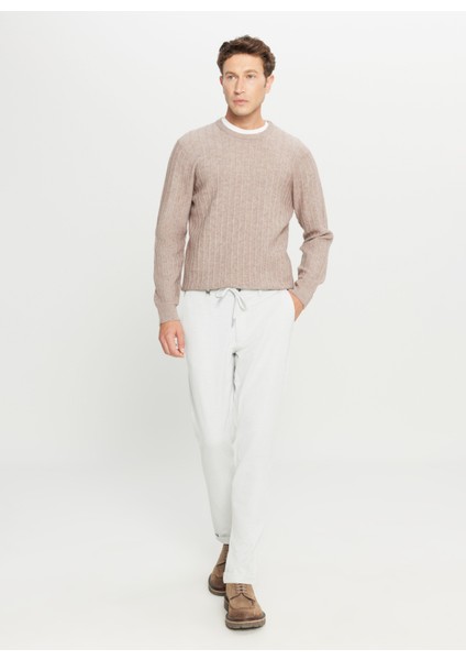 Bisiklet Yaka Standart Vizon Erkek Kazak ACE049261479_VIZ fiyatları