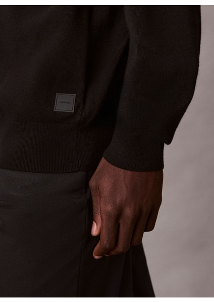 Bisiklet Yaka Normal Siyah Erkek Kazak LV040EM324UB1_LS Ck Tech Knıt Fz Bo fırsatları