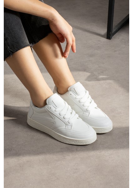 Kadın Bağcıklı Spor Ayakkabı Sneaker Günlük Okul 121NAV