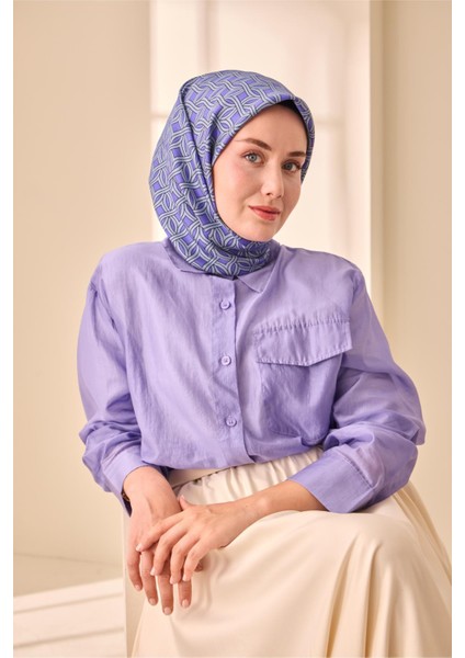 Twill Ipek Eşarp - 11479-15 Buz Mavisi modelleri