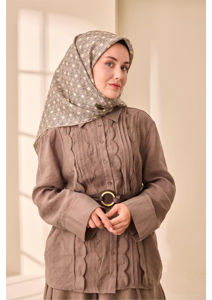 Twill Ipek Eşarp - 11479-03 Krem fırsatları