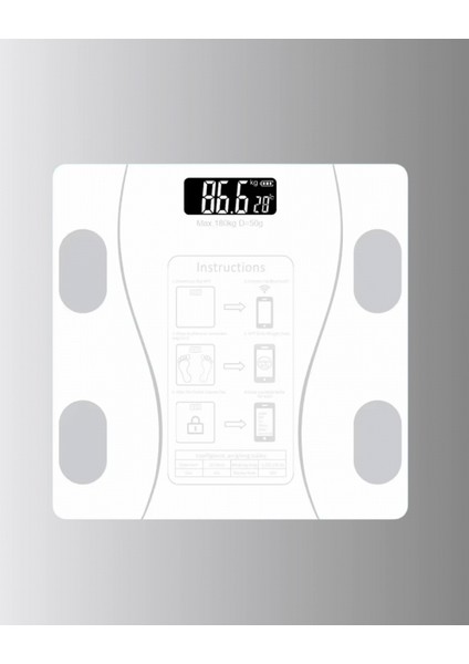 Akıllı Dijital Baskül – Bluetooth Bağlantılı, 8 Ölçüm Verili, Akıllı Vücut Analiz Tartısı indirimleri