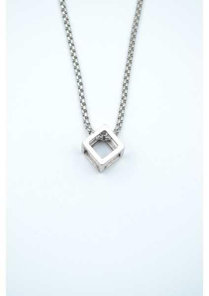 Küp Gümüş Kaplama Örme Zincir Kolye