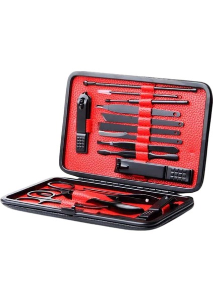 17 Parça Manikür Seti Taşınabilir Özel Çantalı El ve Ayak Bakımı Tırnak Ba - N186J188-M86 fırsatları