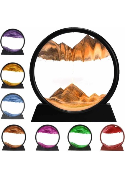 7 Inç Mavi Orta Boy Dekoratif Yuvarlak Şık Kum Tablosu Modern Dekoratif Süs - T406G200-Z35406 fiyatları