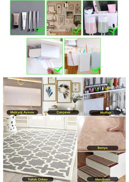 Çift Taraflı Ultra Güçlü Yapışkan Şeffaf Bant Nano Özellikli 2 Metre Iz Bırakmaz Yapıştırıcı Bant