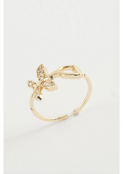 Kelebek Zirkon Taşlı Yüzük