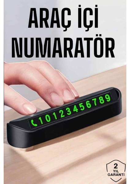 Numaralık Araç Içi Araba Araç Park Numaratör Telefon Numarası Yazma - MCT5167-9208