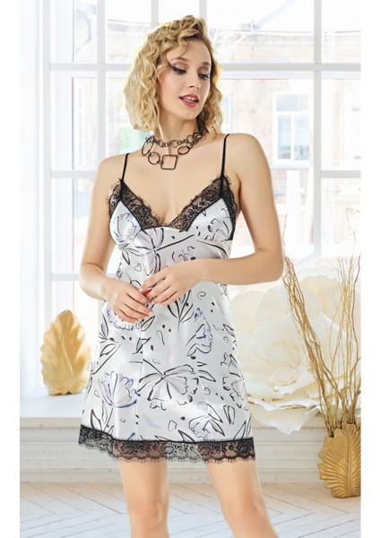 Kuasar Seri Tüllü Dantelli Transparan Seksi Günlük Fantezi Şık 2'li Takım - Gecelik ve Sabahlık fiyatları