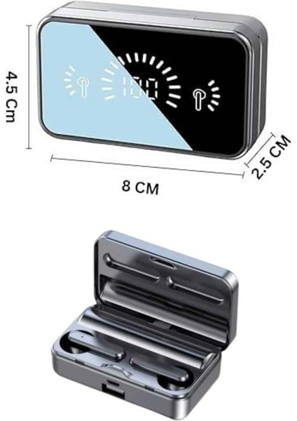 Powerbankli Bluetooth Kulaklık Yüksek Ses Aynalı Çift Dijital Gösterge Ekranı - M638B597-N286 indirimleri