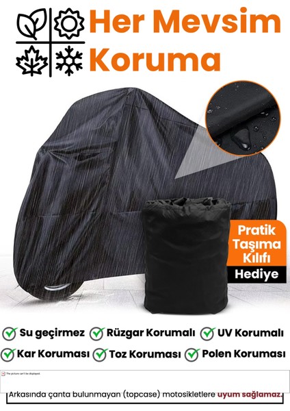 Siyah Arka Çanta Uyumlu Arora Verano 50 Uyumlu Motosiklet Brandası, Koruyucu Örtü fırsatları
