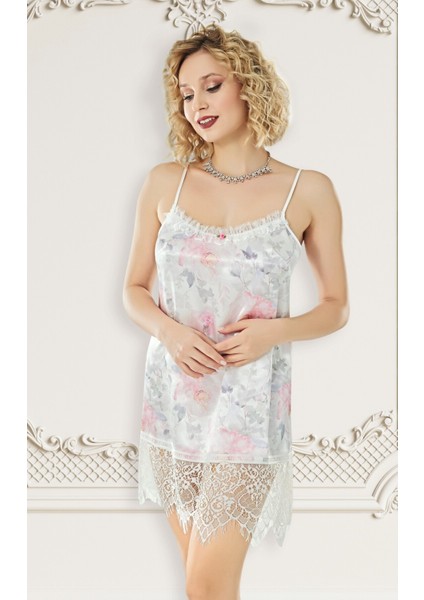 Özel Seri Tüllü Dantel Detaylı Erotik Fantezi Seksi Rahat Şık 2'li Takım - Gecelik ve Sabahlık fiyatları