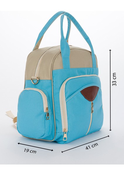 Geniş Hacimli Çok Bölmeli Anne Bebek Bakım Çantası – Sırt ve Omuz Kullanımlı Termal Biberon Gözlü fırsatları