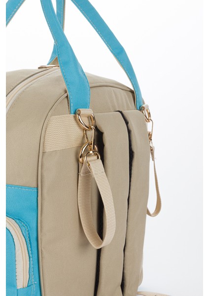 Geniş Hacimli Çok Bölmeli Anne Bebek Bakım Çantası – Sırt ve Omuz Kullanımlı Termal Biberon Gözlü