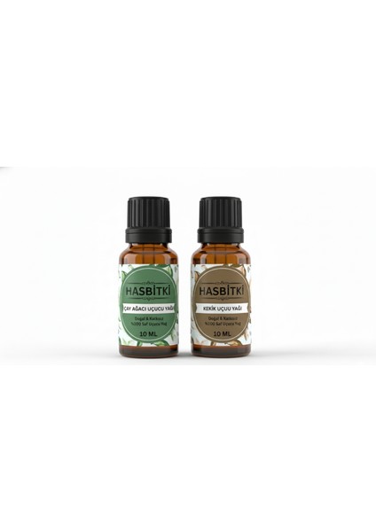 Kekik & Çay Ağacı Uçucu Yağı Seti 2×10 ml – Saf ve Doğal