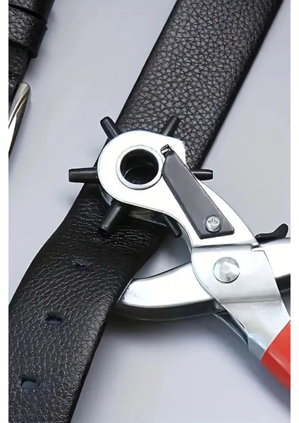 6 Farklı Uçlu Kemer Delme Pensesi Deri Kemer ve Kumaş Için Ayarlanabilir Delik Açıcı El Aleti