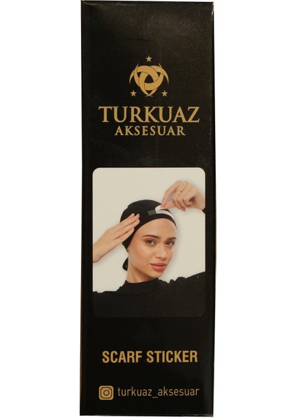 Beyaz Eşarp ve Şal Sabitleme Yapışkan Etiketi Çift Taraflı Sticker Polyester 50'li Paket 1030_42