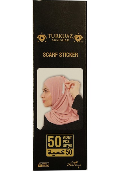 Beyaz Eşarp ve Şal Sabitleme Yapışkan Etiketi Çift Taraflı Sticker Polyester 50'li Paket 1030_42 fiyatları