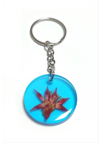 Tesbih Çiçeği Papatya Epoksi Anahtarlık