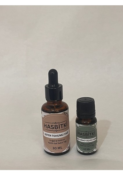 Keten Tohumu & Çay Ağacı Yağı Seti 30 ml + 10 ml – Saf ve Doğal fiyatları