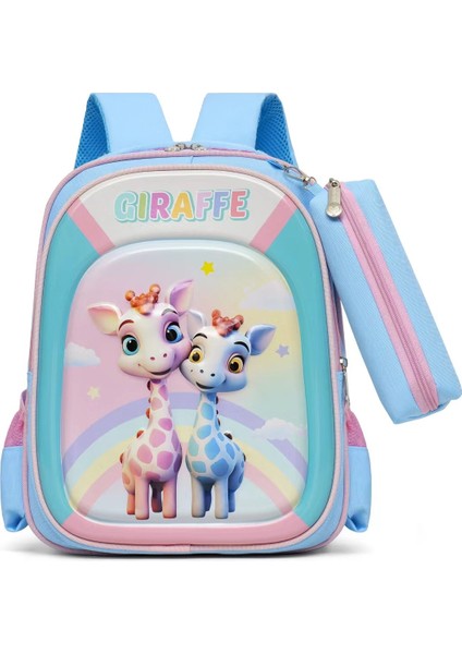 Çocuk Sırt Çantası Anaokulu Karikatür Sevimli Erkek ve Kız Omuz Çantası Moda Çok Yönlü Omuzlar Okul Çantası (Yurt Dışından)