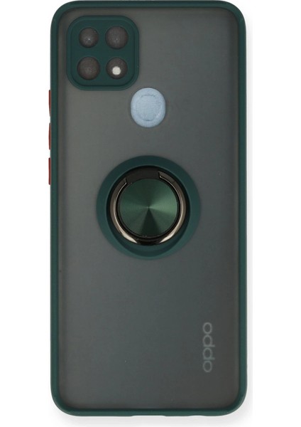 Rdbydn Newface A15 Kılıf Montreal Yüzüklü Silikon Kapak - Yeşil