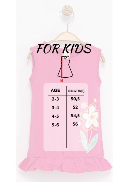 Kız Çocuk Fuşya Kolsuz Pamuklu Elbise - Çiçek Desenli Elbise Fırfırlı Etek Ucu indirimleri