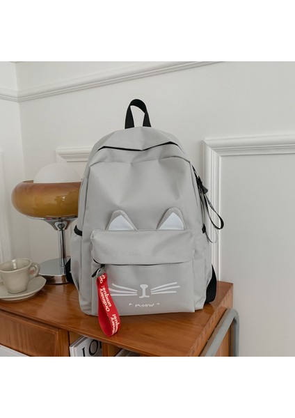 Karikatür Kedi Kolej Tarzı Omuz Çantası Ilkokul Öğrencileri Okul Çantası Hafif Kampüs Sırt Çantalarının Kore Versiyonu (Yurt Dışından)