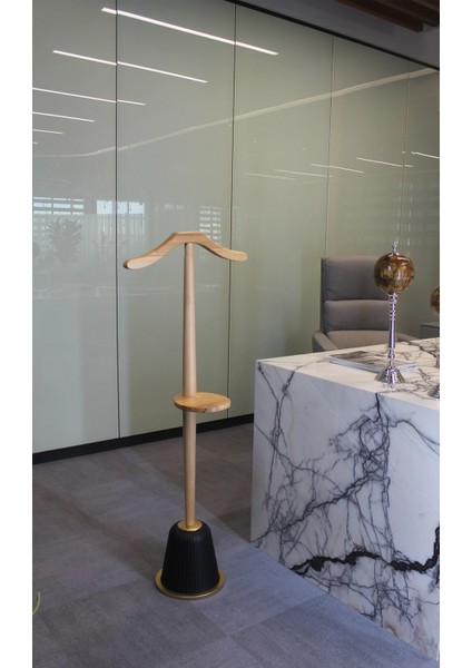 Mantova Dilsiz Uşak Siyah Gold - Dilsiz Uşak Siyah Gold - Askılık - Portmanto modelleri