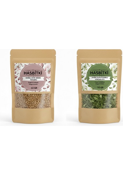 Isırgan Otu & Deve Dikeni Seti 2×50 G – Doğal Bitkisel Karışım