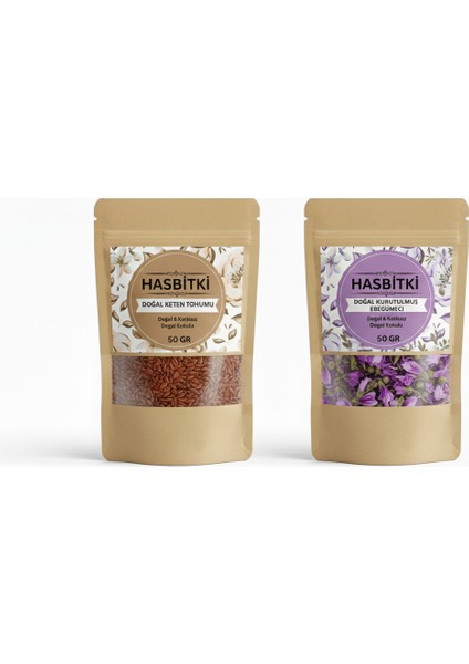 Ebegümeci & Keten Tohumu Seti 2×50 G – Doğal Bitkisel Karışım
