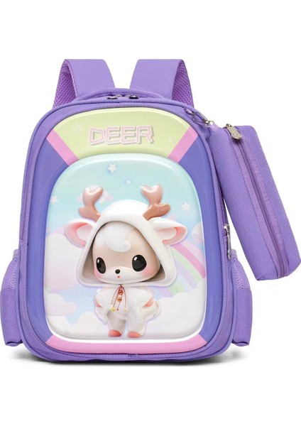 Çocuk Sırt Çantası Anaokulu Karikatür Sevimli Erkek ve Kız Omuz Çantası Moda Çok Yönlü Omuzlar Okul Çantası (Yurt Dışından)