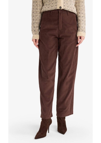 Baggy Fit Fitilli Kadife Pantolon F4280AX25WN modelleri