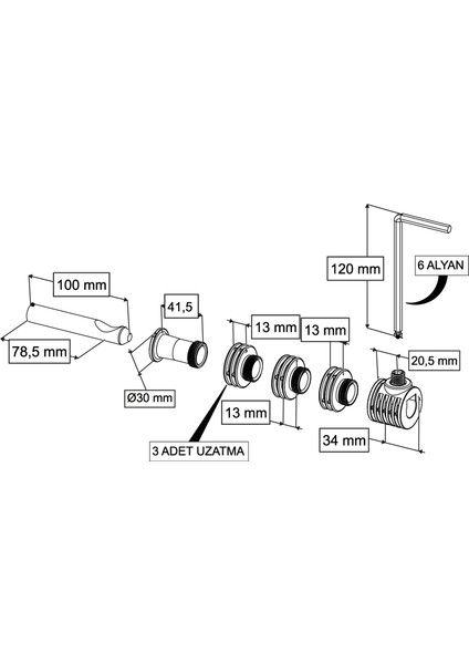 Asma Klozet Gizli Montaj Seti – Üstten Montaj + 3 Uzatmalı | Tüm Asma Klozetlere Uyumlu Set fiyatları