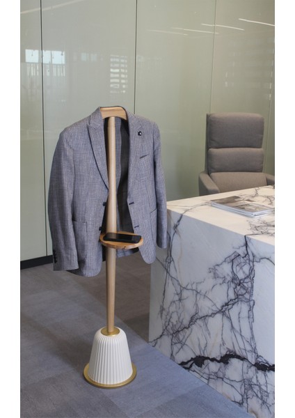 Mantova Dilsiz Uşak Krem Gold - Dilsiz Uşak Siyah Gold - Askılık - Portmanto modelleri