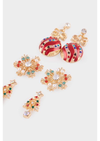 Yılbaşı Temalı Kadın 3'lü Küpe F7408AXNS fiyatları