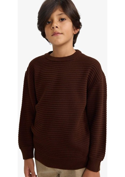 Erkek Çocuk Bisiklet Yaka Triko Kazak G4608A825CW