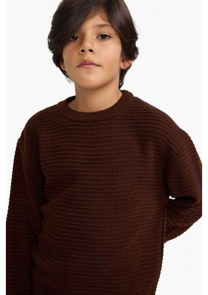 Erkek Çocuk Bisiklet Yaka Triko Kazak G4608A825CW modelleri