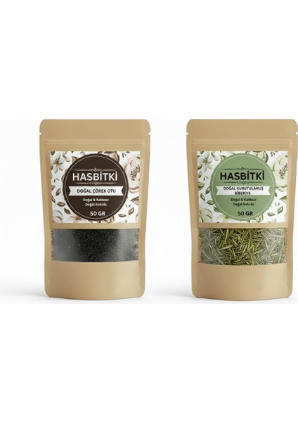 Biberiye & Çörek Otu Seti 2×50 G – Doğal Bitkisel Karışım