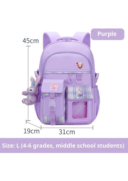Yeni Okul Çantası Kız Ilkokul Kız Süper Hafif Büyük Kapasiteli Çocuk Okul Çantası (Yurt Dışından)