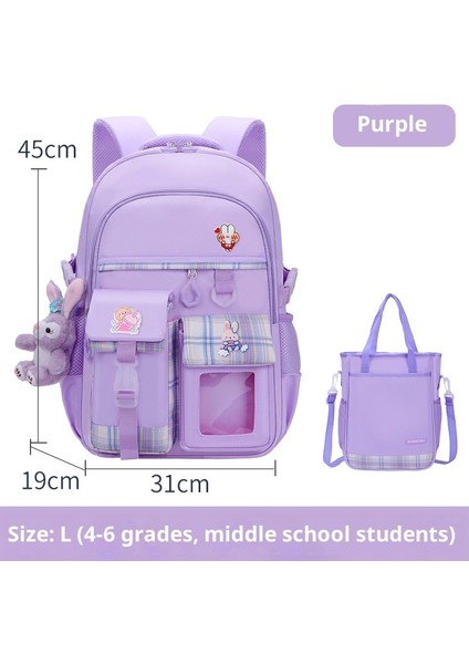 Yeni Okul Çantası Kız Ilkokul Kız Süper Hafif Büyük Kapasiteli Çocuk Okul Çantası (Yurt Dışından)