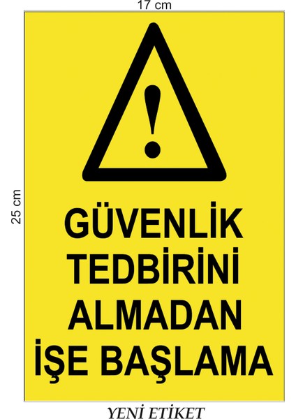 Uyarı Levhası Güvenlik Tedbiri