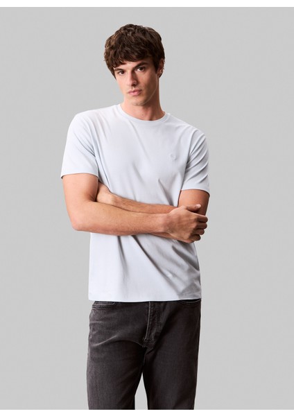 Bisiklet Yaka Mavi Erkek T-Shirt LV04LB275GCIQ_SS Supıma Chest Emb C modelleri