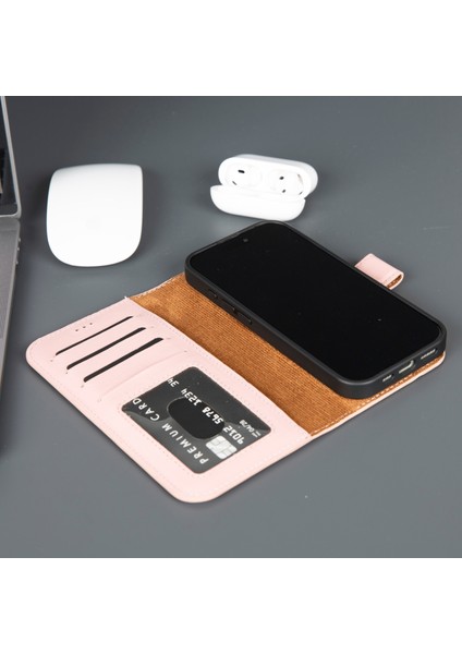 iPhone 17 Hakiki Deri Mıknatıslı Cüzdan Kılıf – Magsafe Uyumlu, Rfıd Korumalı, El Yapımı