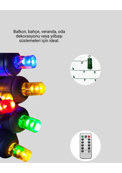 2x2 Metre Pil ile Çalışan Perde LED Işık – 8 Modlu Dekoratif - T860G860-Z79860 fiyatları