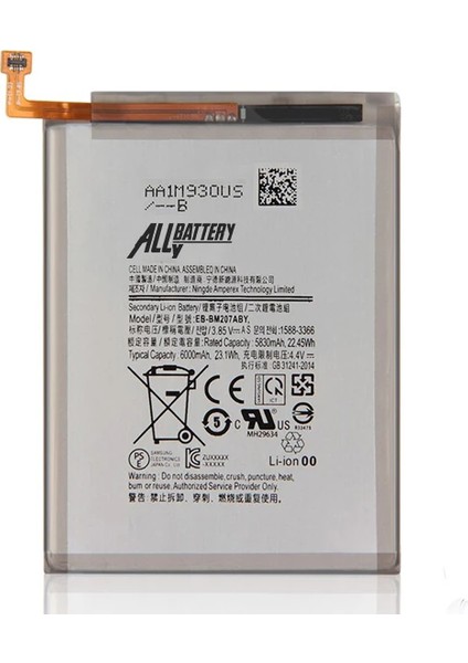 Ally Sm Galaxy M30S (SM-M3070) Batarya Pil EB-BM207ABY-(1903)
